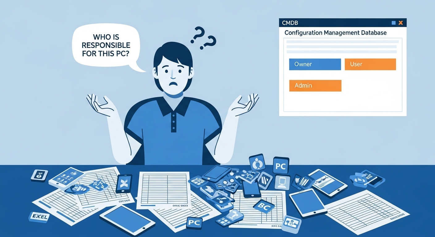 「端末の責任者」問題を解決！所有者・利用者・管理者をCMDBで分離する新常識