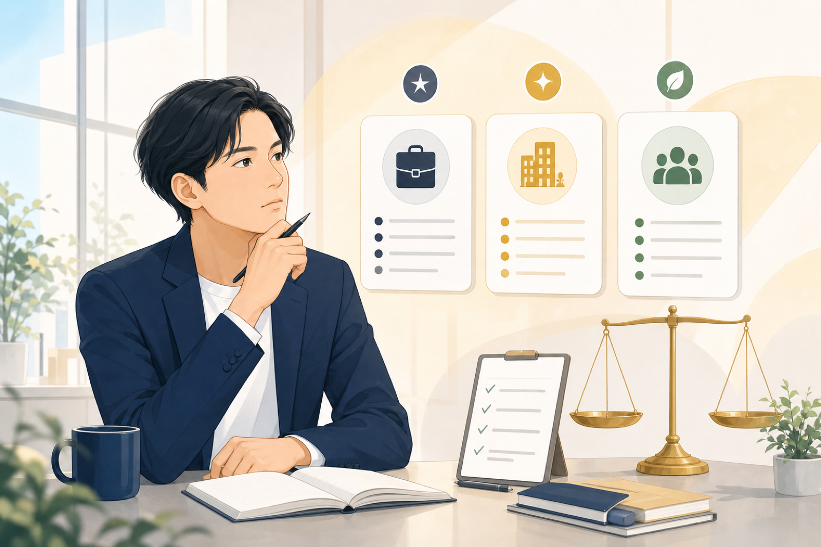 【7問】求人比較軸診断｜複数の求人から選ぶ基準が6タイプでわかる